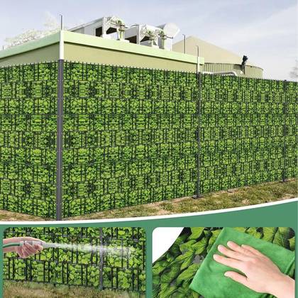 Bandă adezivă pentru gard 19 cm x 35 m+ 20 cleme de montare, folie de protecție UV, umiditate, temperaturi scăzute, Green Lives- calitate buna-greutate banda aprox 2,6 kg — Gradina, irigatii si unelte en gros