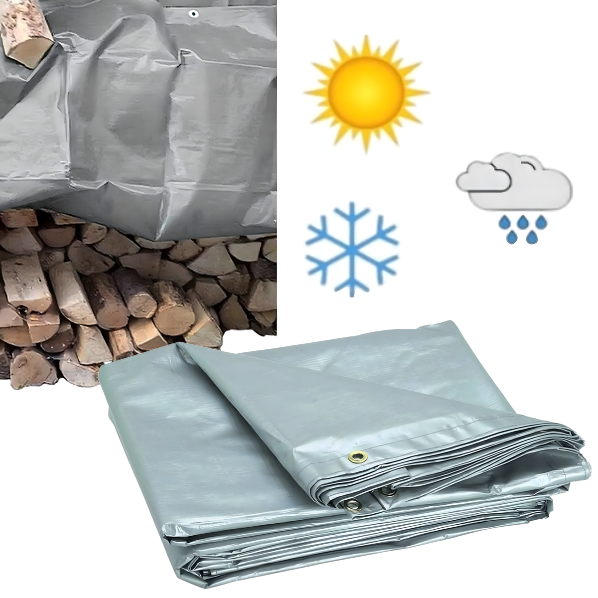 Prelată de protecție UV 4x5m 80g/m2 cover rezistentă universală