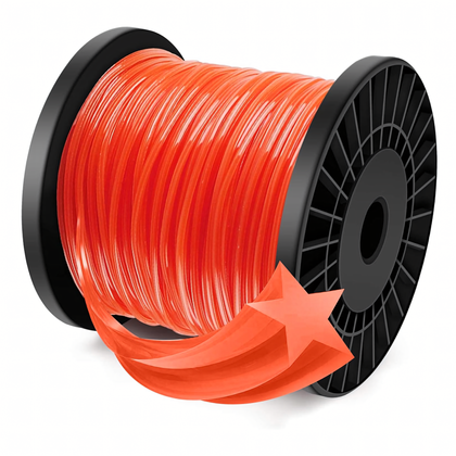 Fir de tăiere puternic pentru motocoasă și trimmer 2,6 mm x 100 m, 5 unghiuri — Gradina, irigatii si unelte en gros