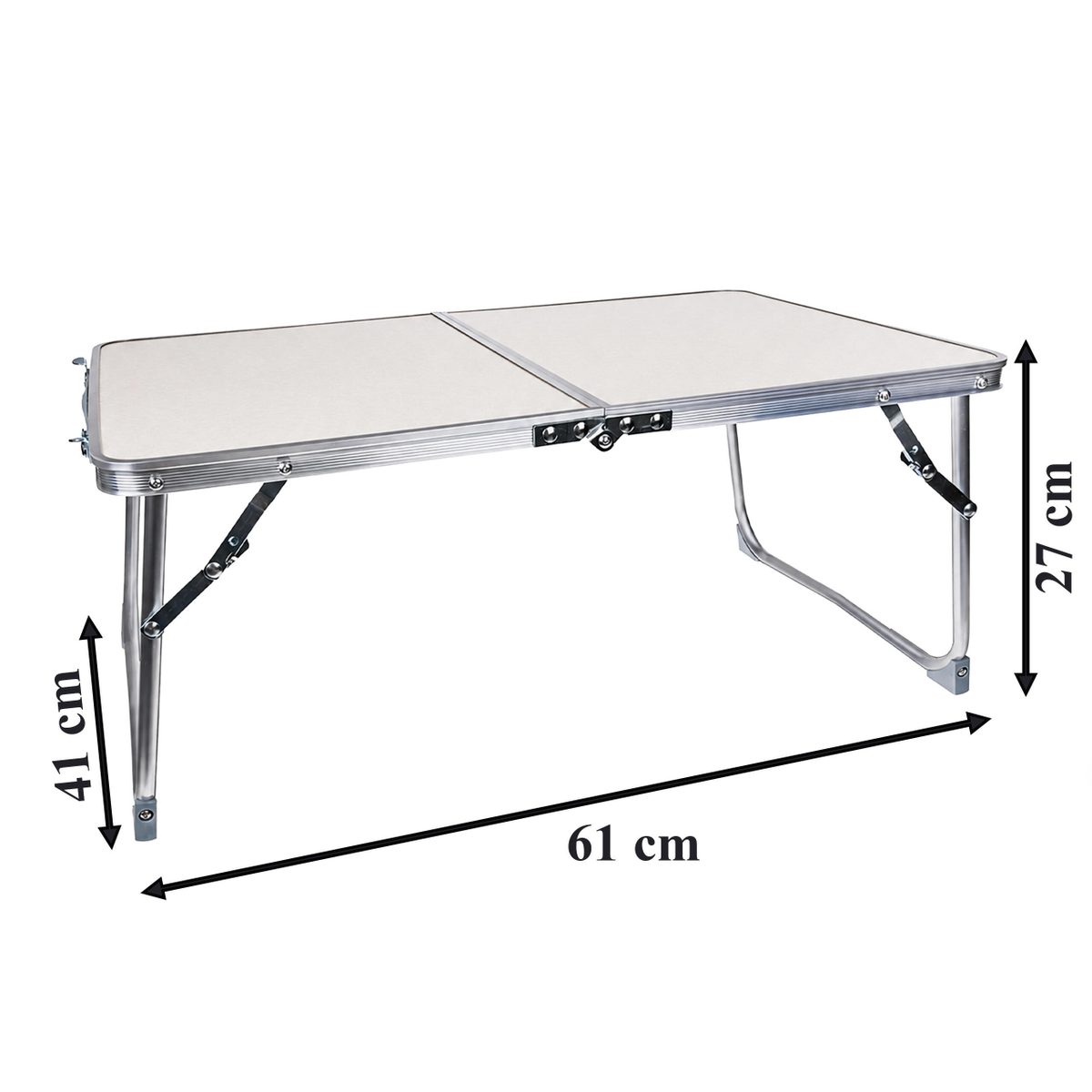 Masă de camping,pescuit pliabilă din aluminiu portabilă 61x41cm