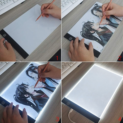 Tabletă grafică A4, tablet de desen, cu lumină LED pentru desen și copiere — Electrice si accesorii diverse en gros