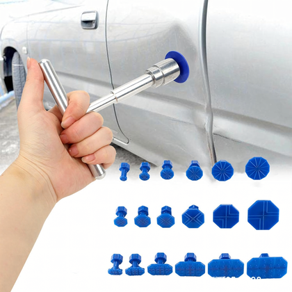 Kit pentru indreptarea caroseriei , infundaturi -ciocan extractor + 18 ventuze — Sport si auto en gros