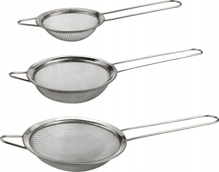 SET 3x Strecurătoare de oțel cu mâner