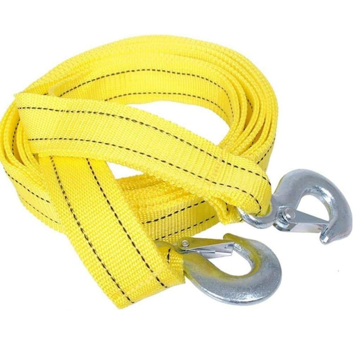 Curea de remorcare auto cu carlige , 3 m ,cablu rezistent-galben