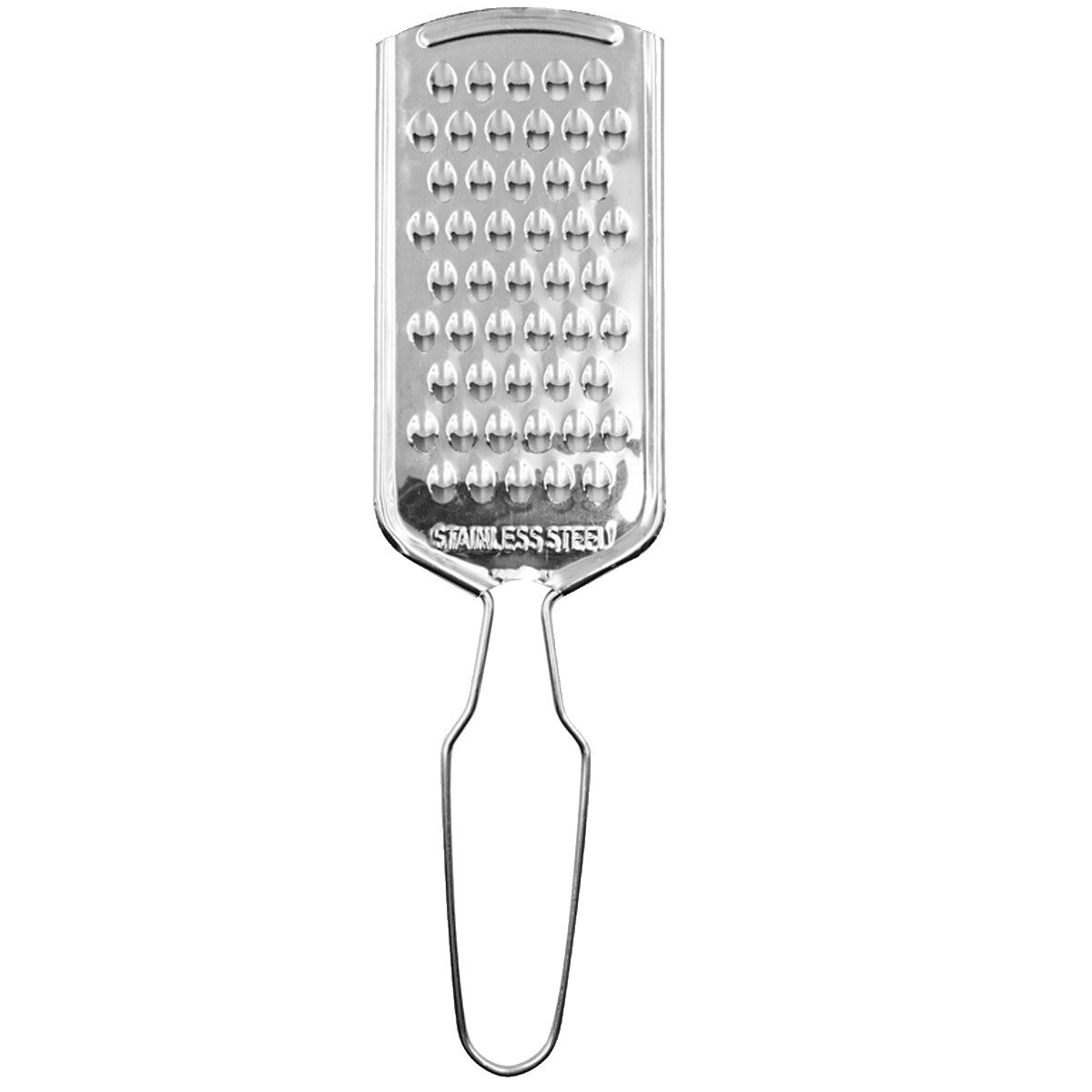 Răzătoare de legume și brânză, plată, oțel, fină, găuri medii