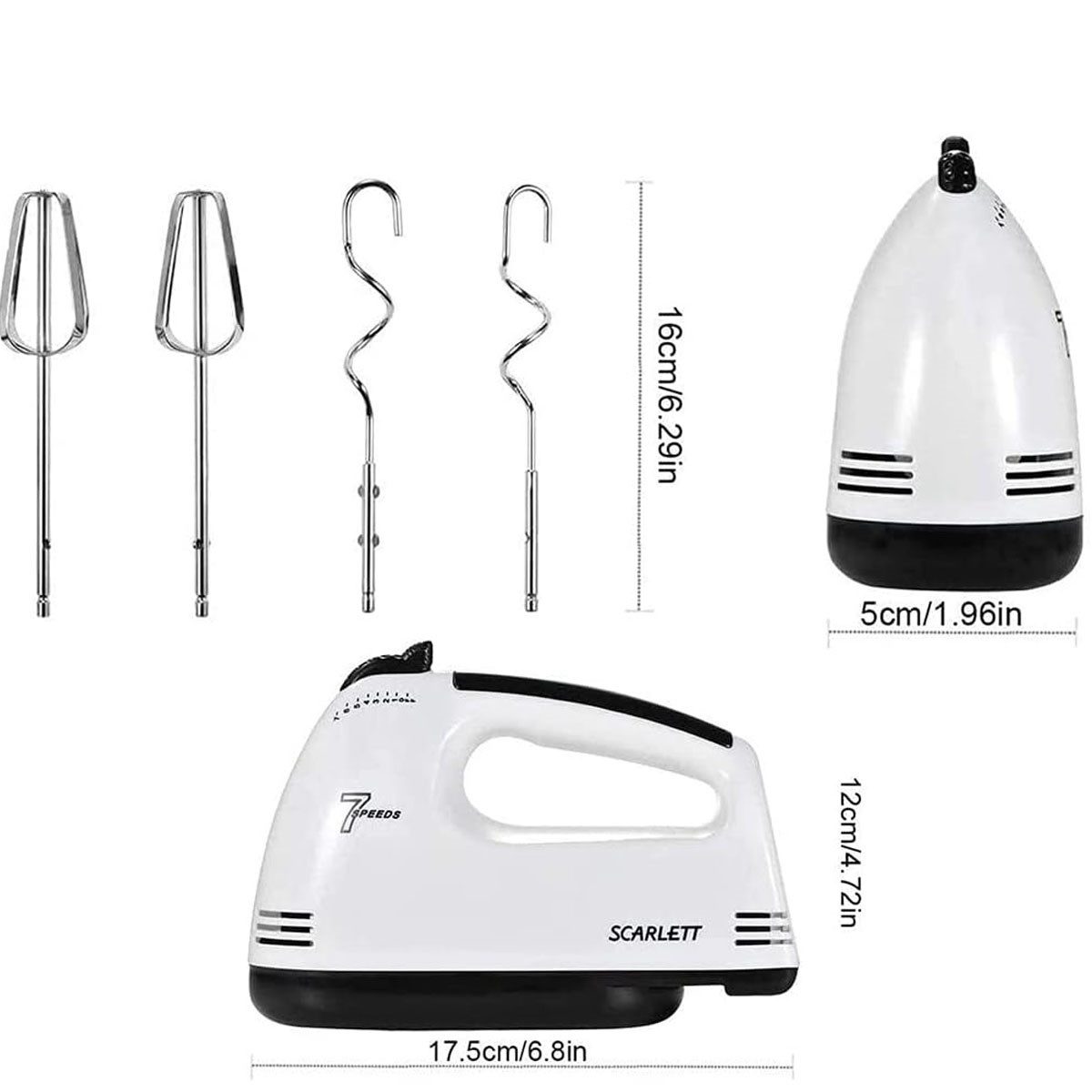 Mixer manual electric cu 7 viteze pentru prăjituri cu cremă, tel, procesor puternic - Material tel: oțel inoxidabil
Accesorii incluse:
2 accesorii tel + 2 cârlige pentru aluat