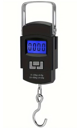 Cantar LCD pentru bagaje si pentru pescuit-kg/lb-tara da- 2x baterii AAA inclus - 12 cm x 5,8 cm x 2,1 cm — Calatorie en gros